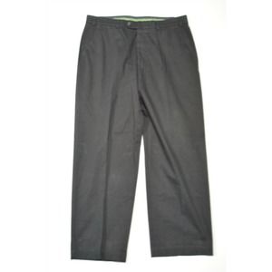 Hiltl 35 x 28 Black Flat‎ Front Relaxed Dress Pants